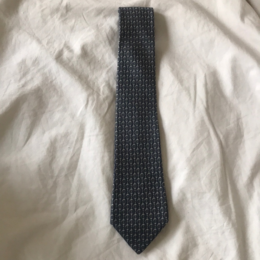 Hermes blue tie